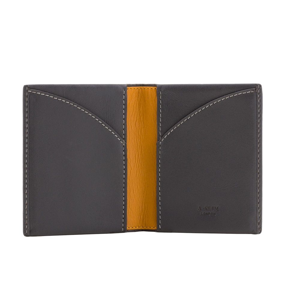 A-SLIM Leather Wallet Origami - Grey